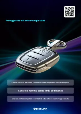 Pubblicità di auto moderna blu
