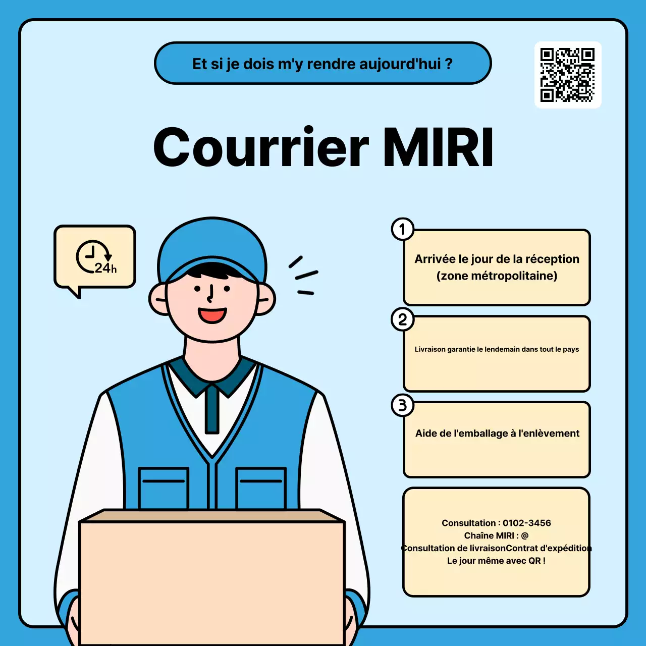 Promotion du guide de livraison simple Sky Blue