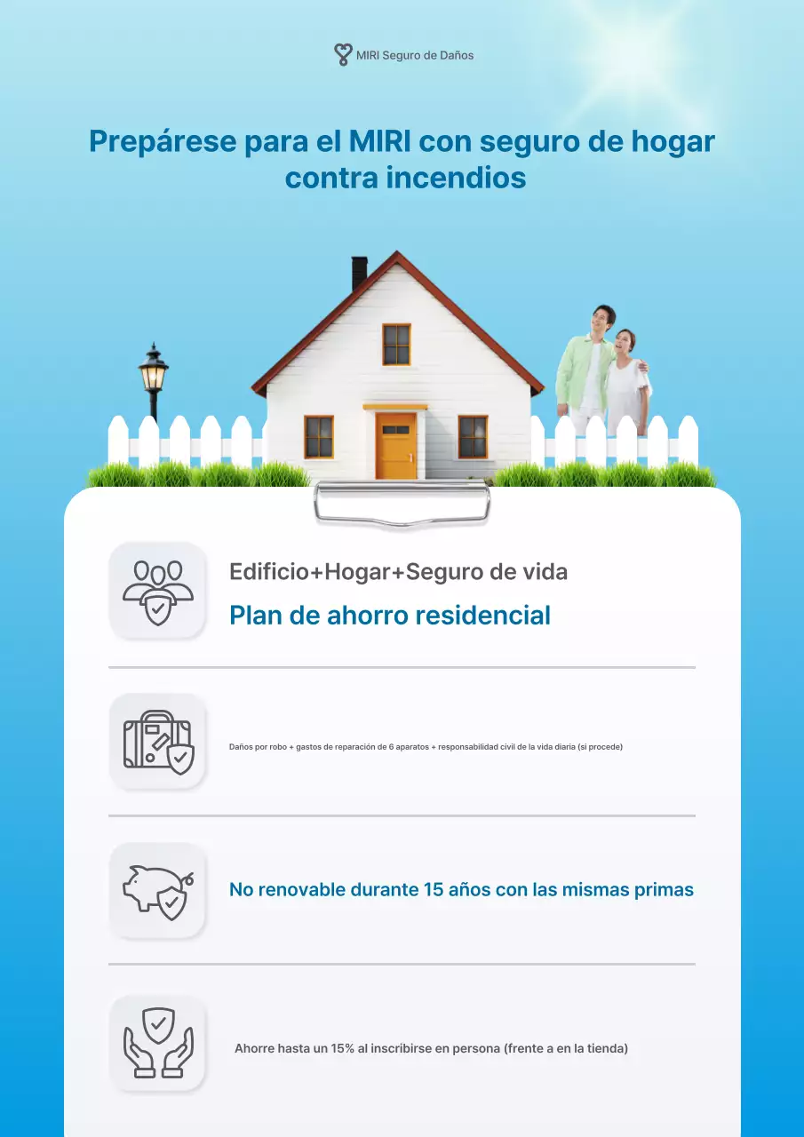 Anuncio de seguros Sky Blue Clean