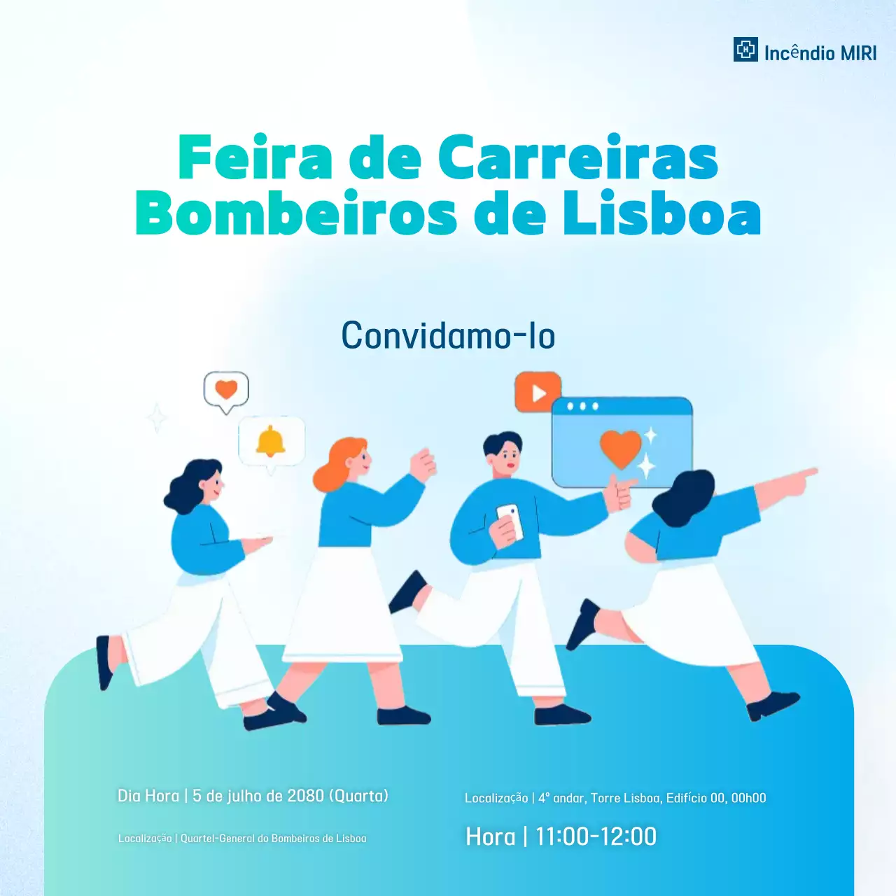 Guia da Feira de Empregos Sky Blue Modern