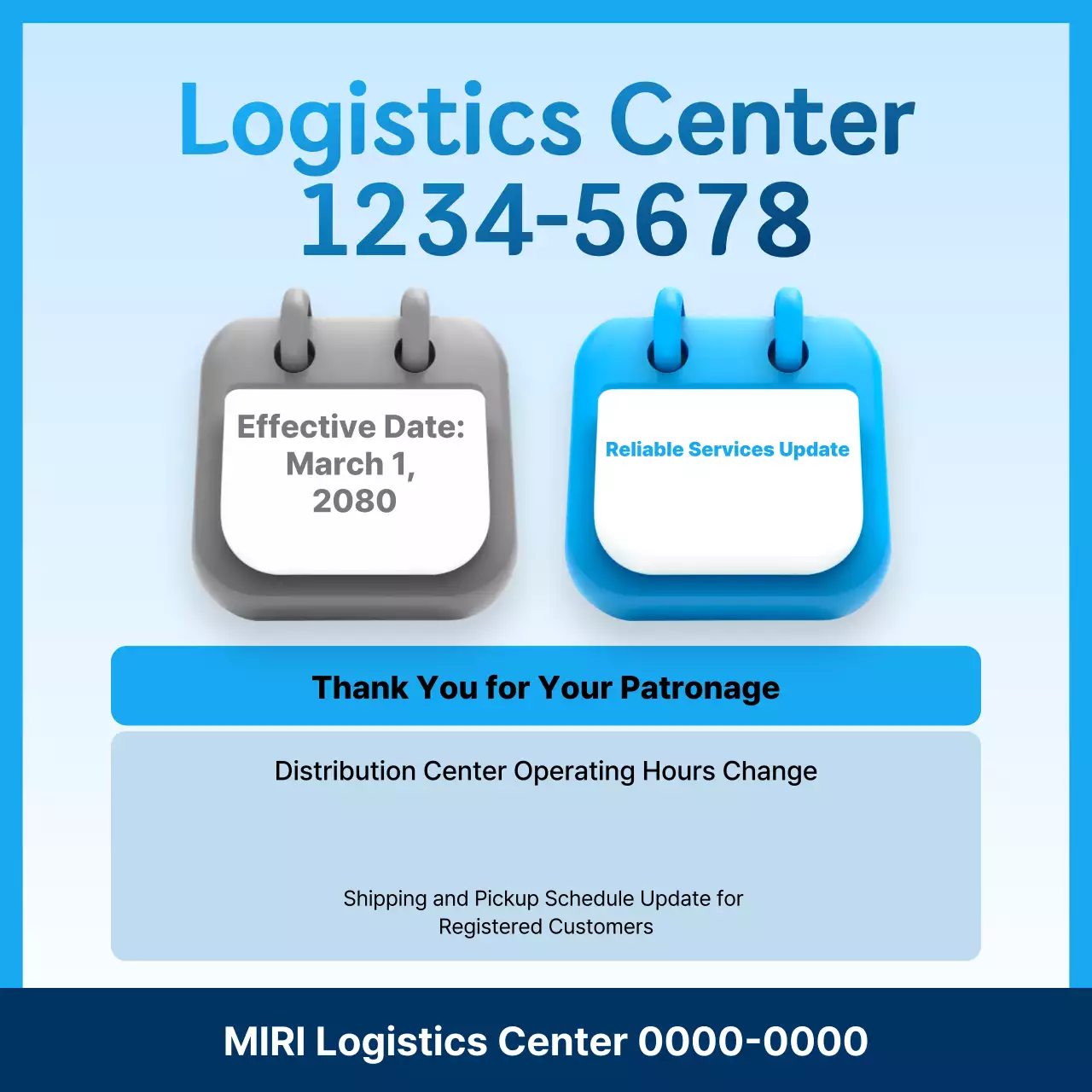 Guia de Aviso de Limpeza Azul Celeste