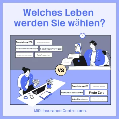 Blaue moderne Stellenausschreibung