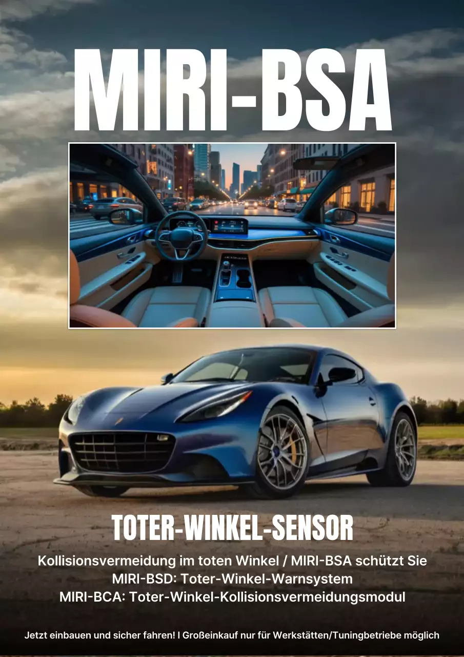 Blaue moderne Autowerbung