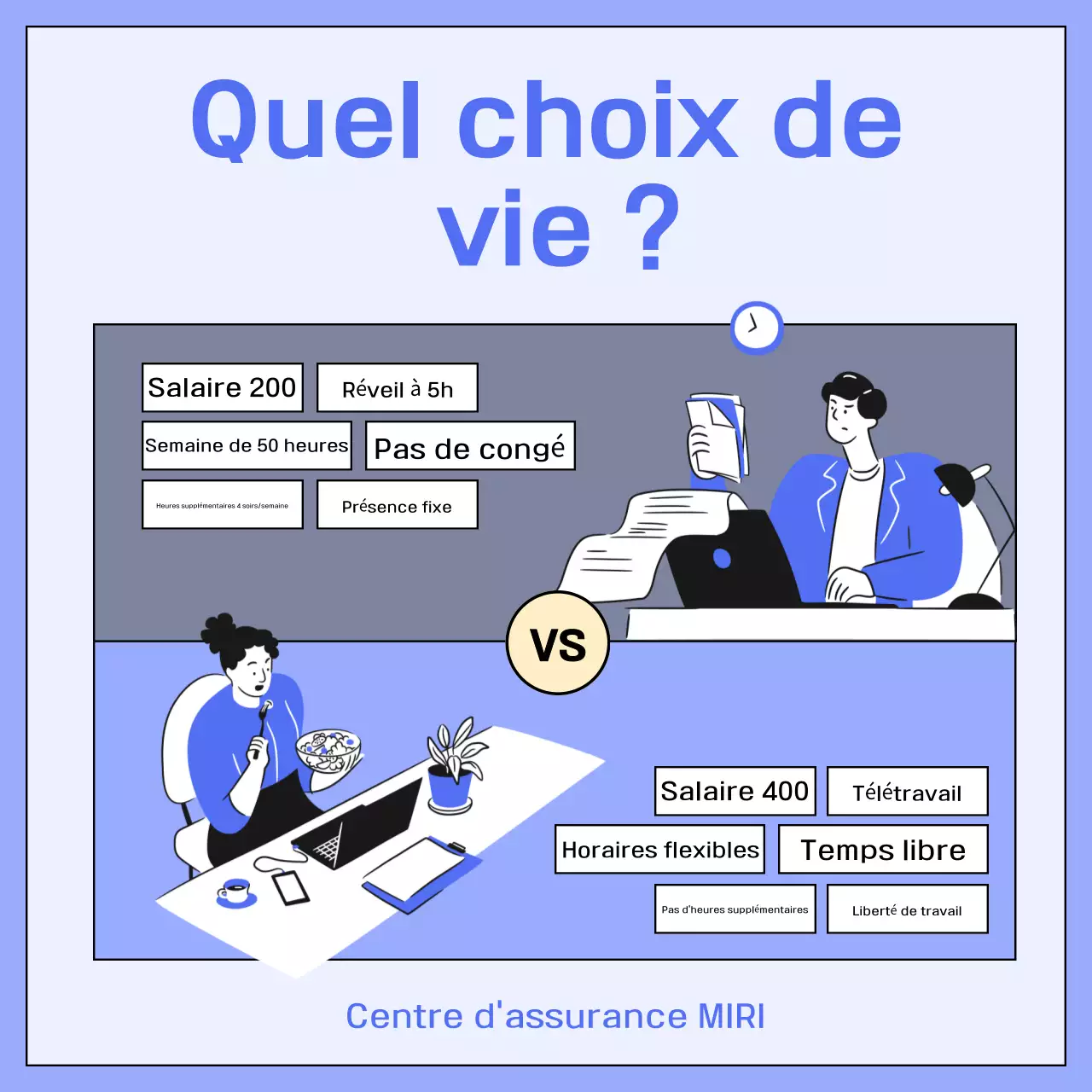 Annonce de sélection d'emploi Blue Modern