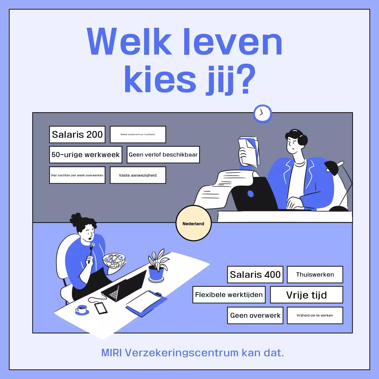 Blauwe Moderne Vacature Advertentie