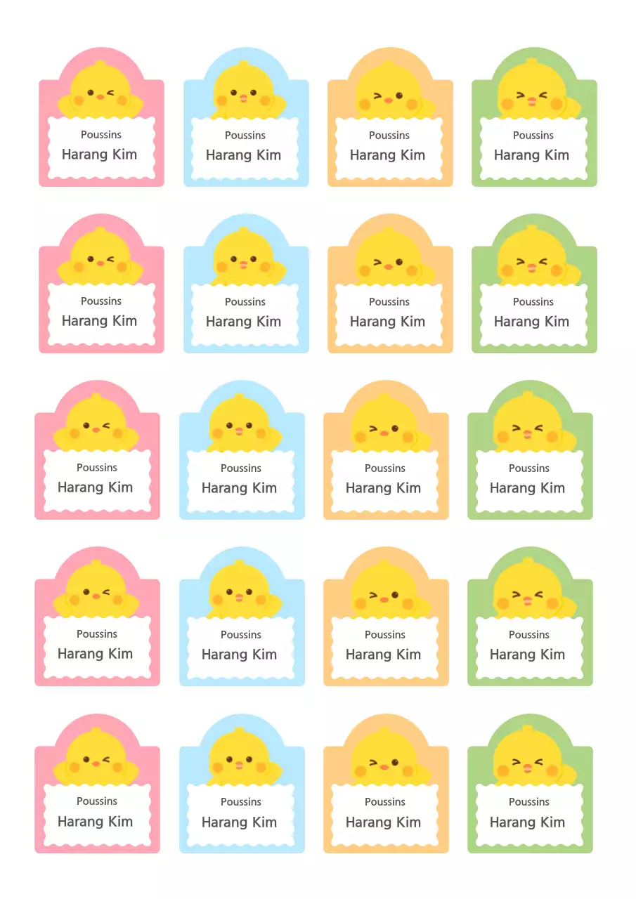 Phrase autocollante jaune pour bébé