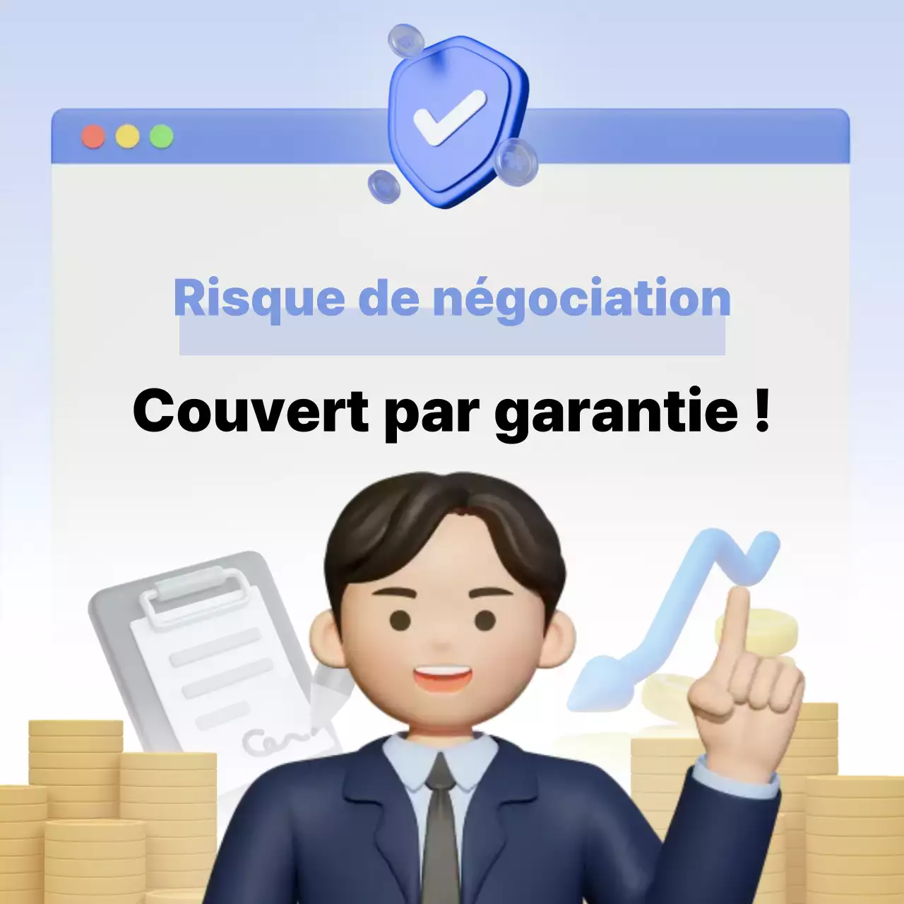 Publicité Sky Blue Modern Finance