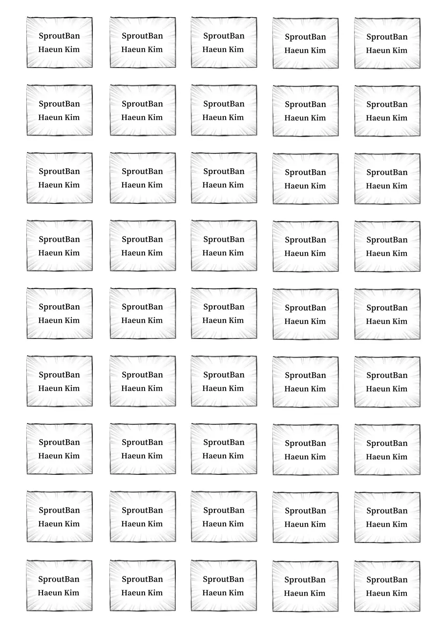 Black and white basic sticker text