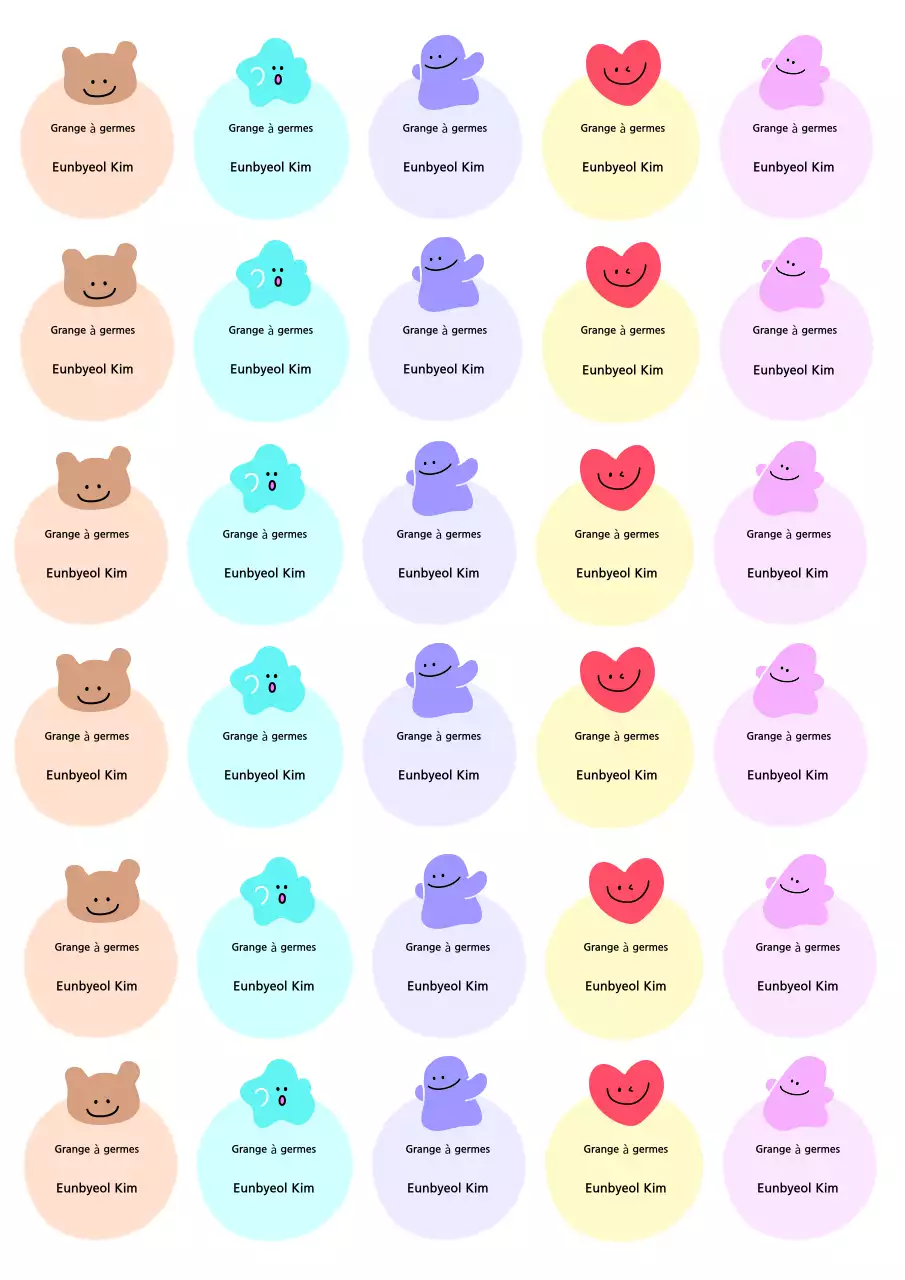 Phrase autocollante pour bébé violet