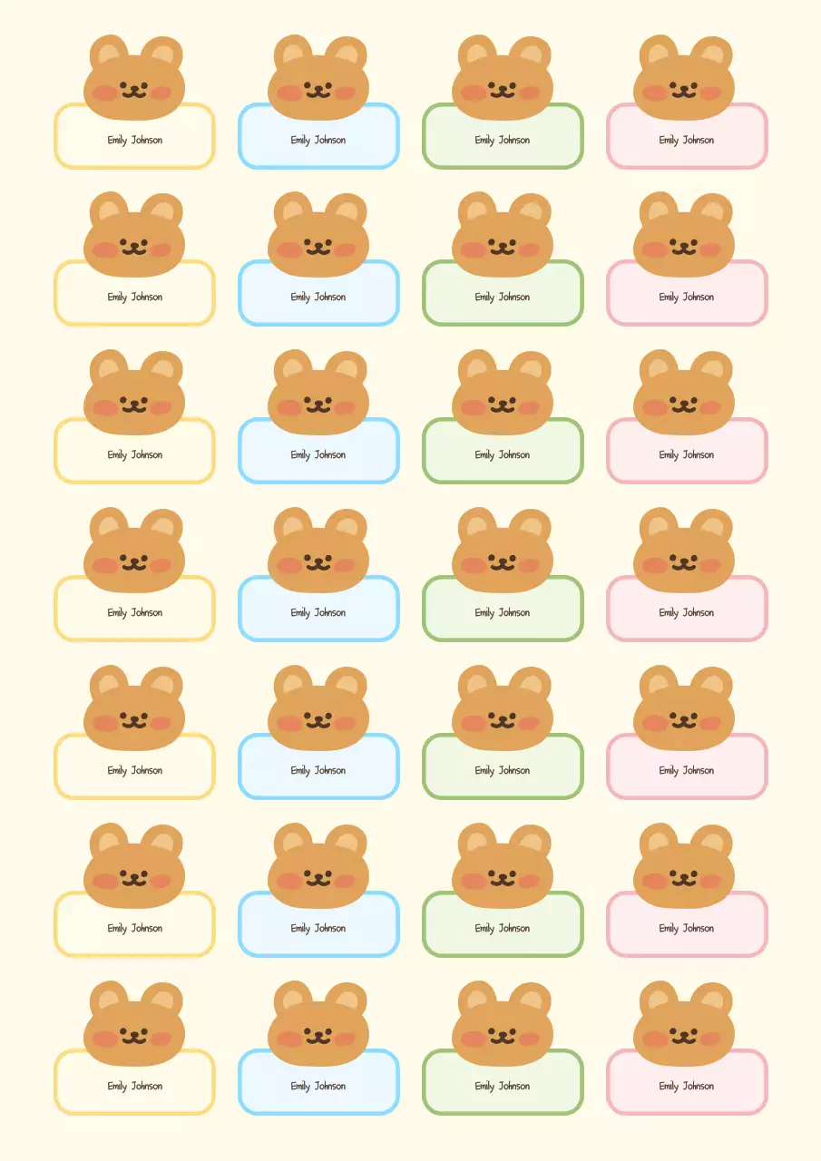 Beige baby sticker phrase