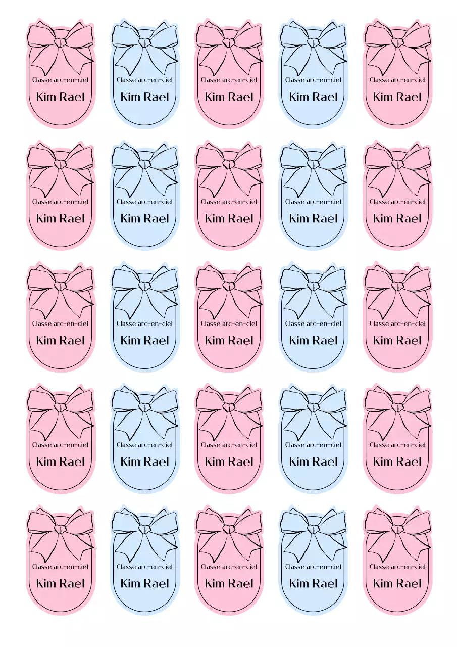 Autocollant à motif simple rose