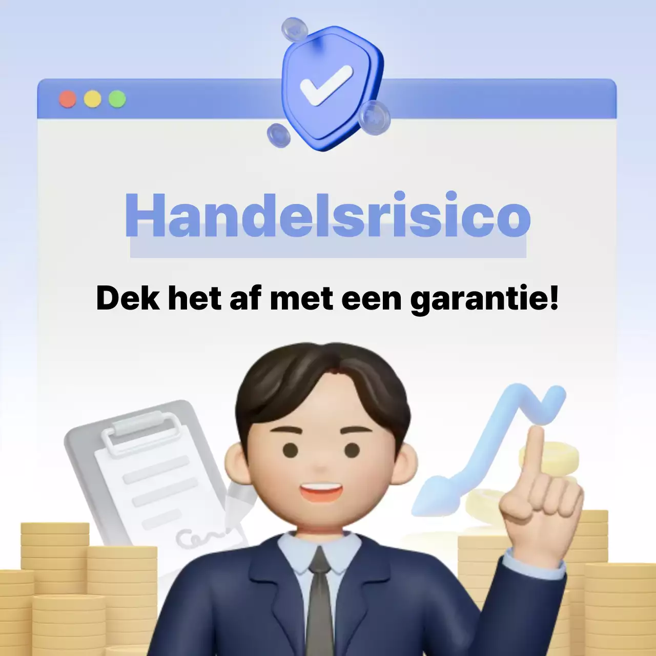 Sky Blue Modern Finance-advertentie