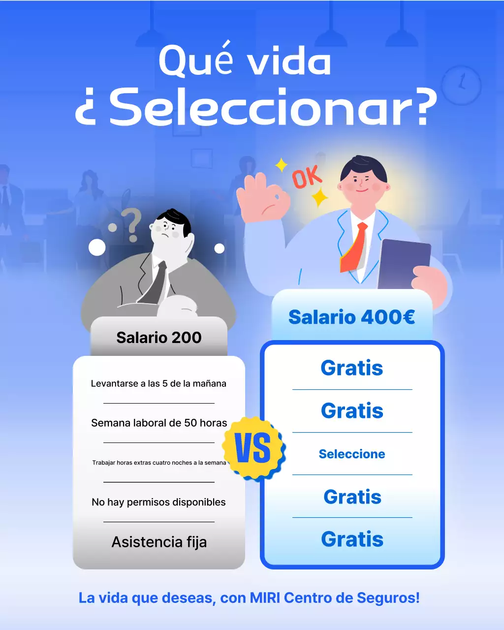 Anuncio de selección de empleo de Blue Modern