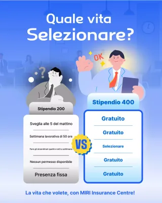 Annuncio di selezione del lavoro Blue Modern