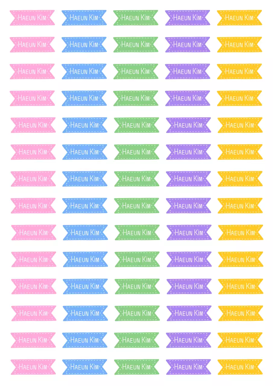 Regenbogen-Baby-Namensschild-Aufkleber