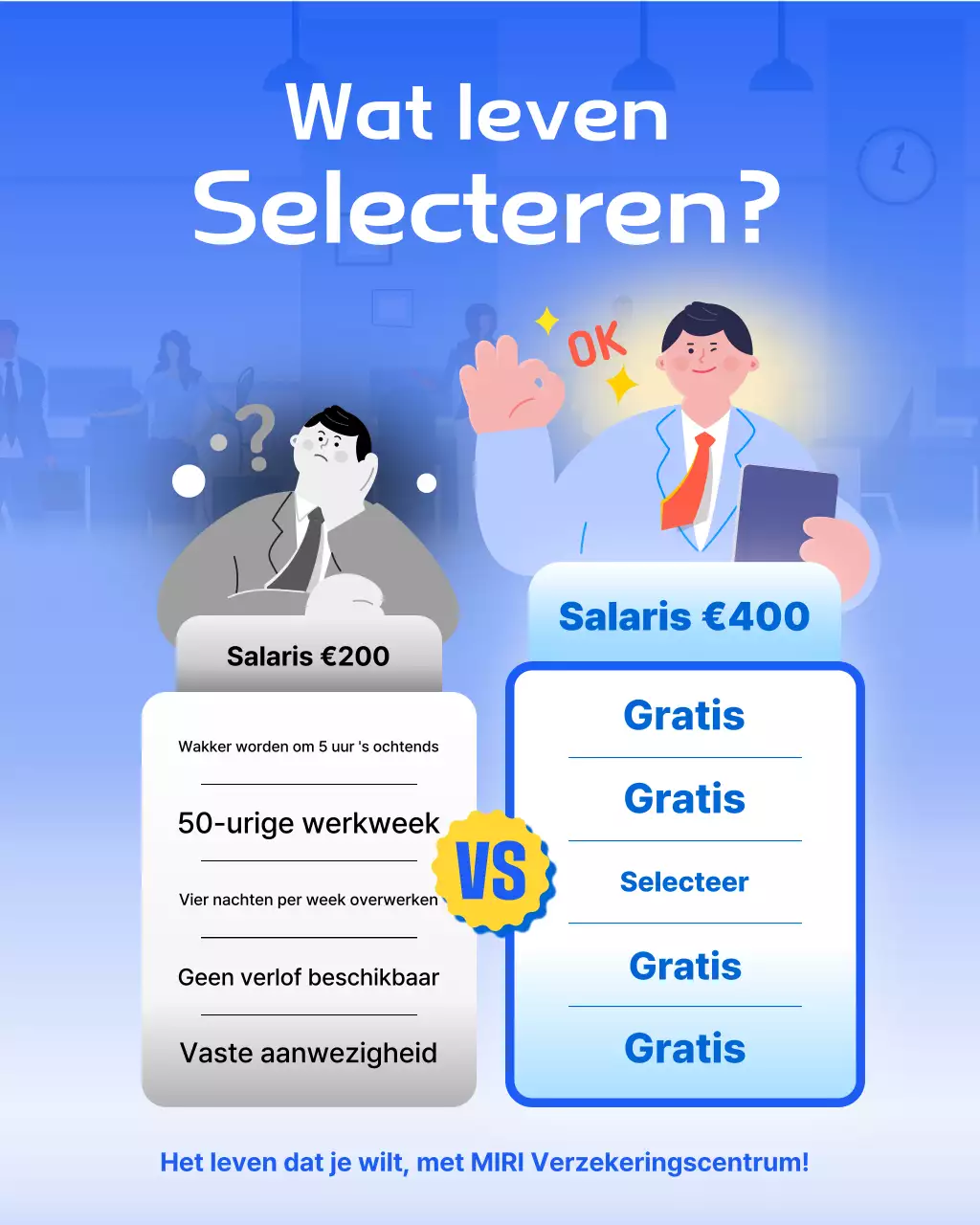 Blauwe Moderne Vacature Advertentie