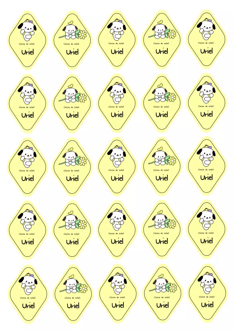 Phrase autocollante jaune pour bébé