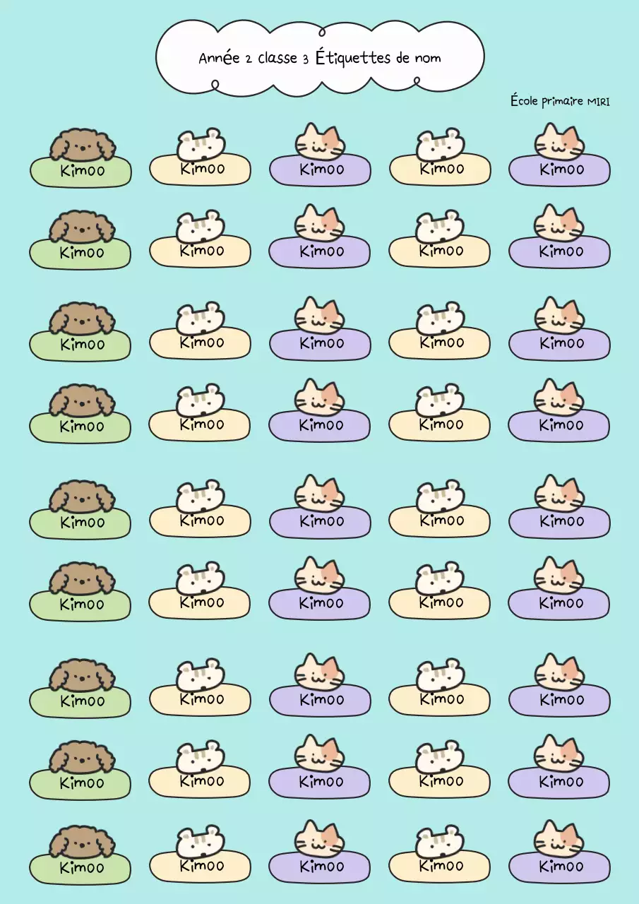 Carte de visite scolaire bleu ciel pour bébé