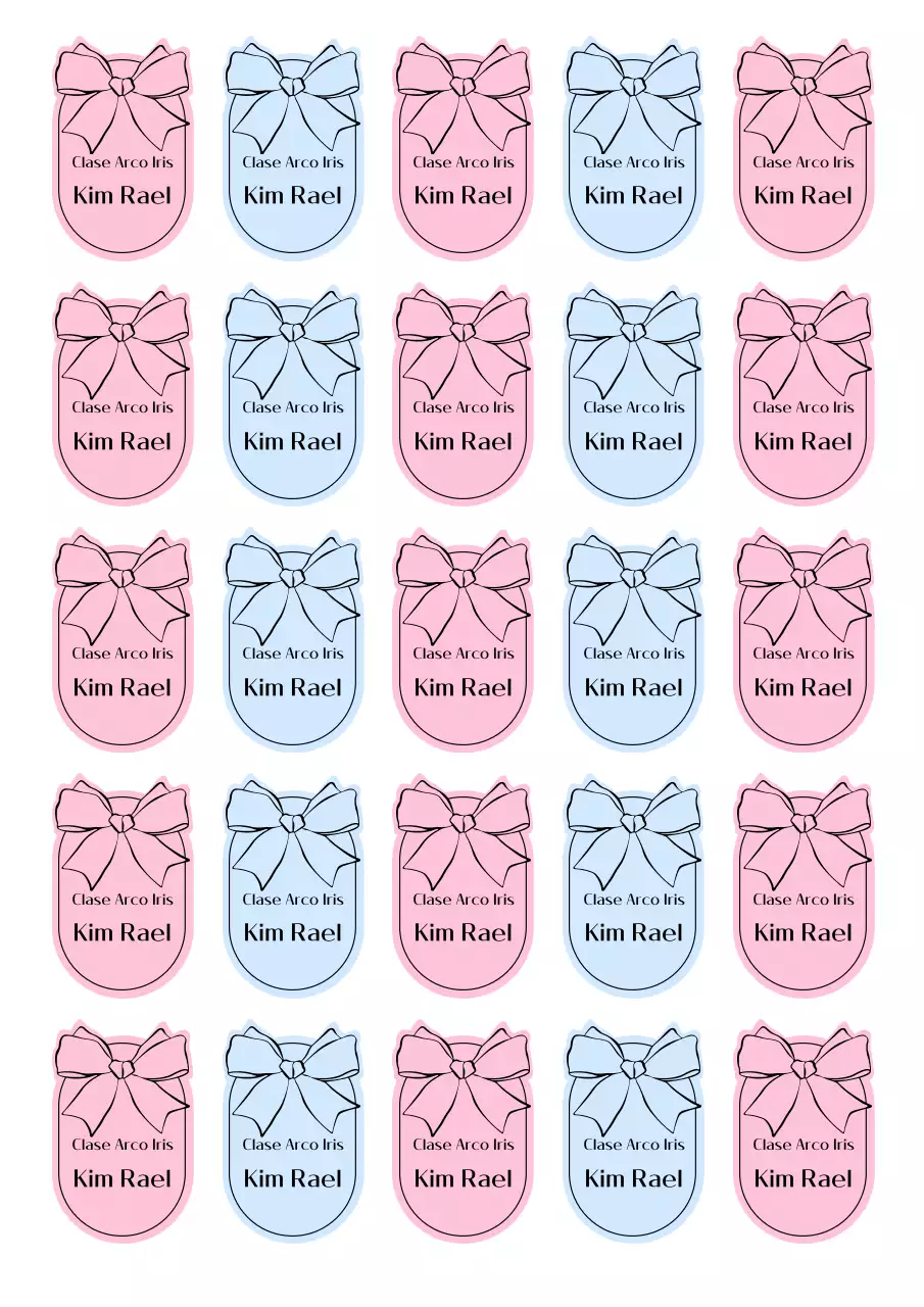 Pegatina con patrón simple en color rosa