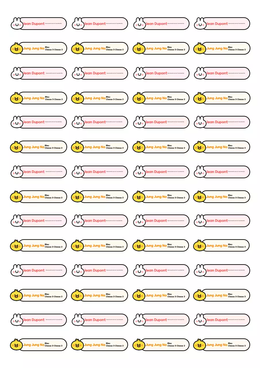 Phrase autocollante pour bébé orange