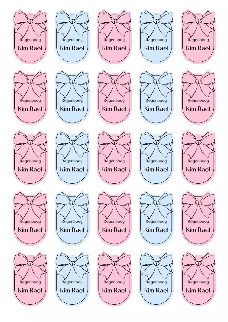 Roze eenvoudig patroon sticker