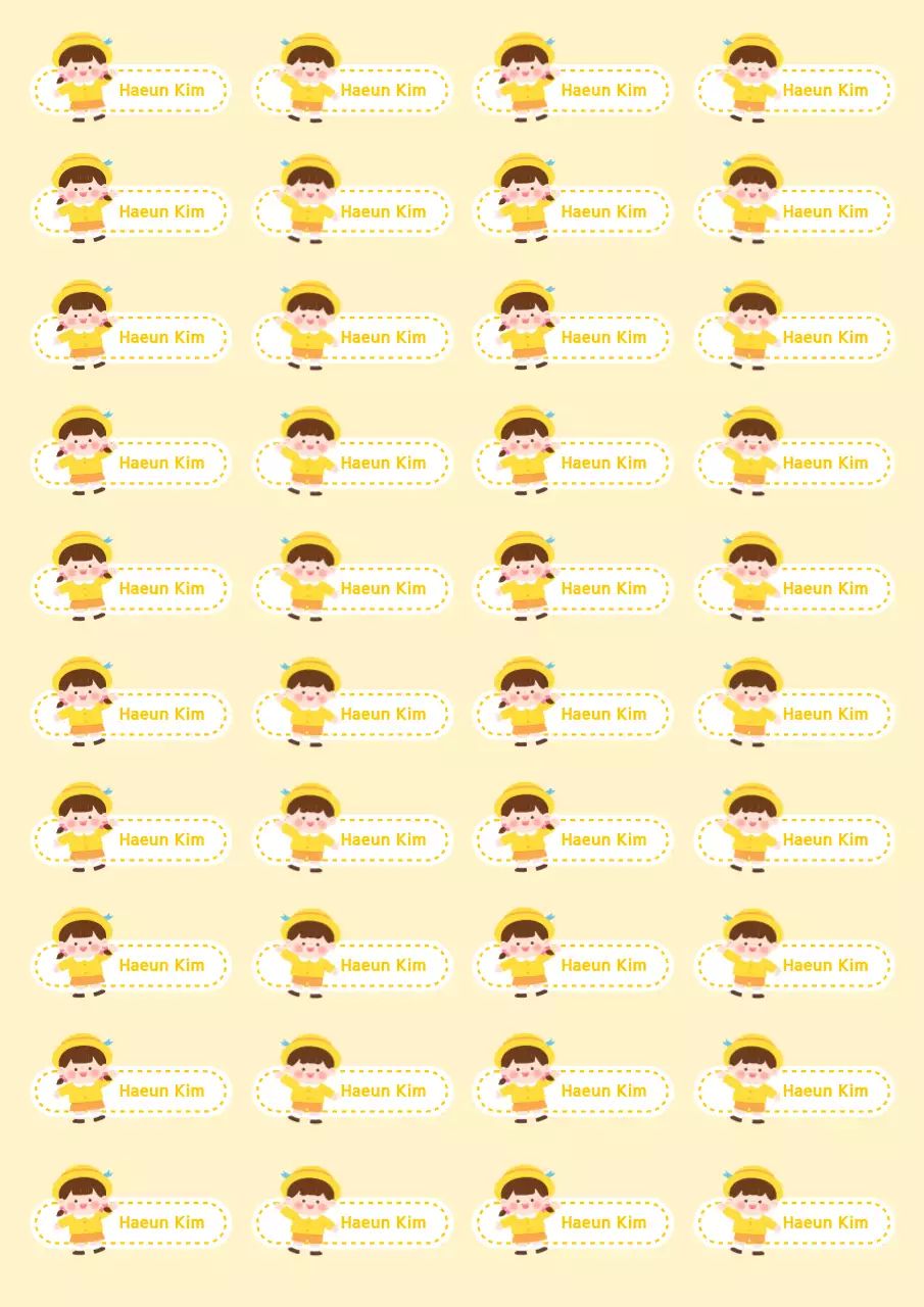 Adesivos fofos para bebês bege