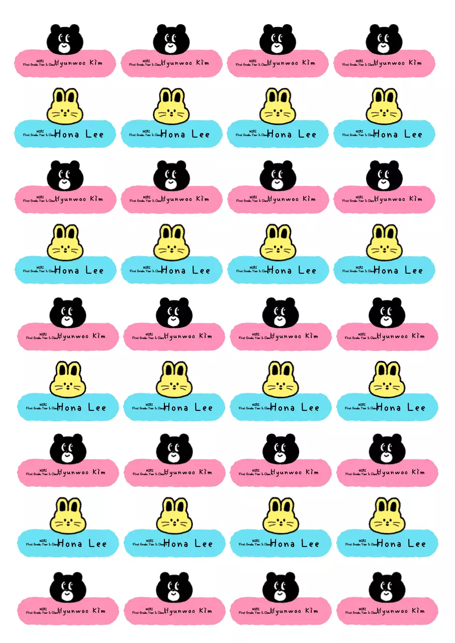 Stiker karakter lucu berwarna biru langit