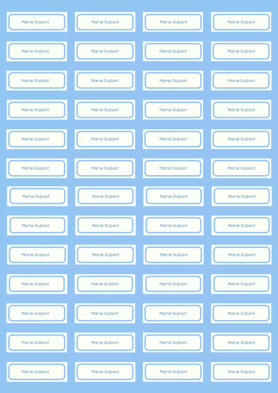 Phrase autocollante simple bleu ciel