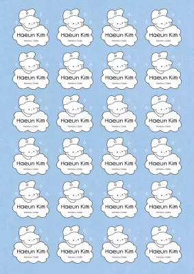 Frasa stiker bayi biru langit