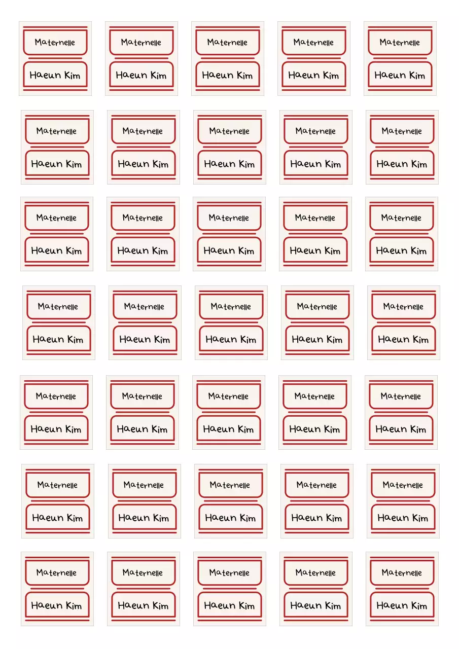 Texte de l'étiquette de nom de base rouge