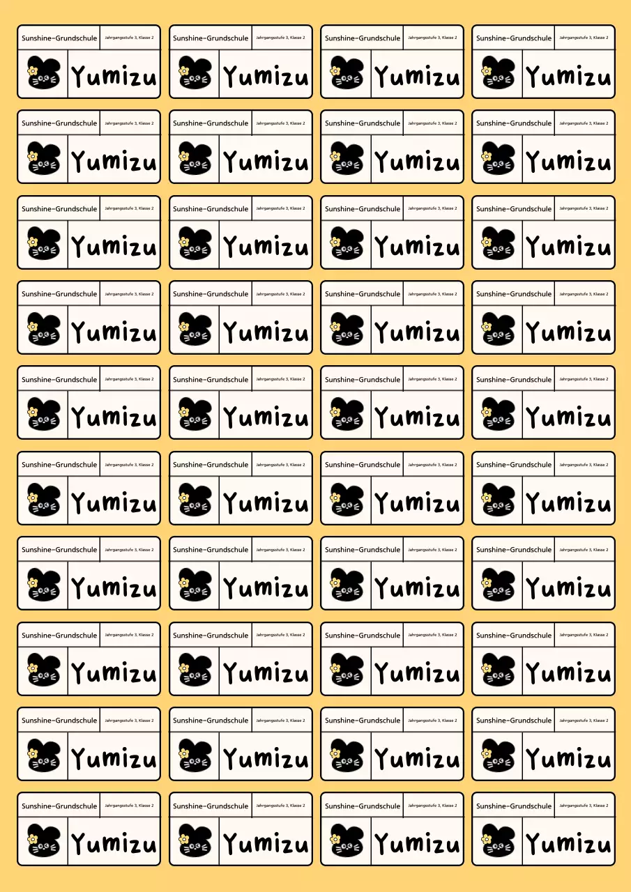 Beigefarbener Baby-Namensschild-Aufkleber