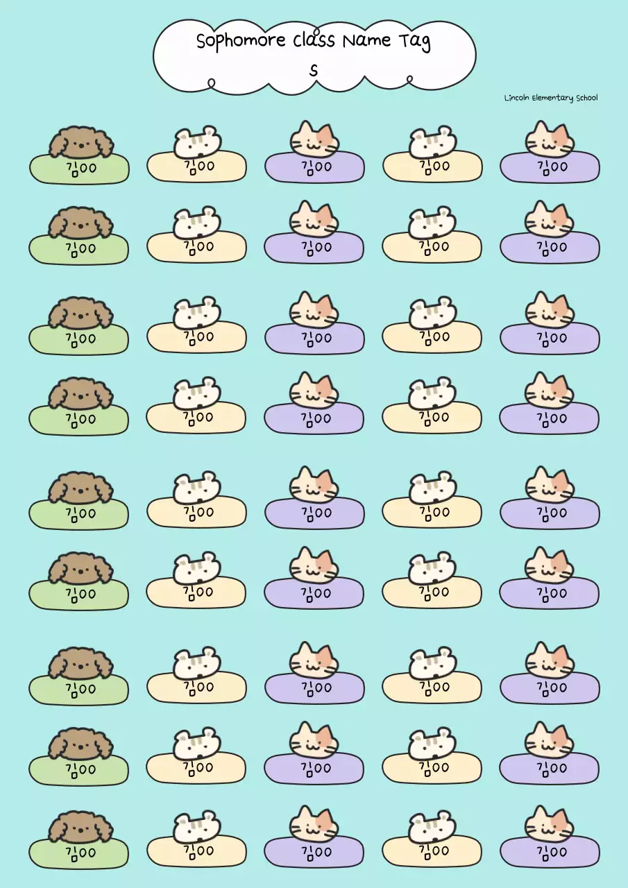 Sky Blue Baby School Business Card