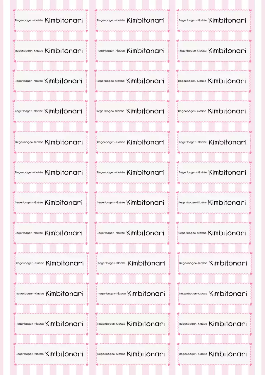 Rosa, ordentlich, Namensschild, Spruch