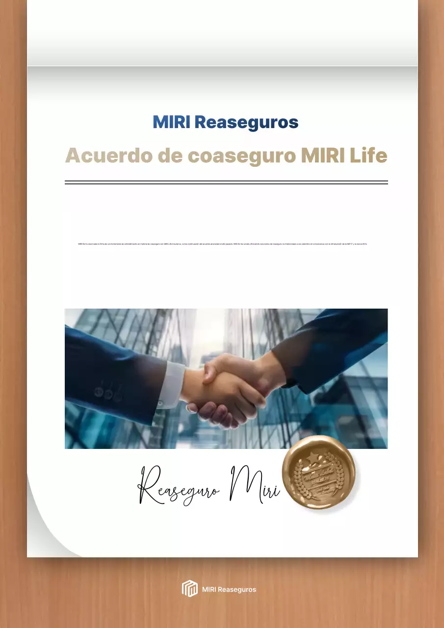 Contrato de seguro clásico marrón