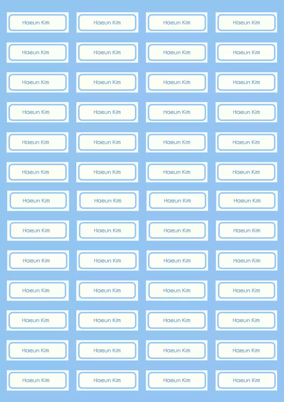 Hemelsblauwe eenvoudige stickerzin