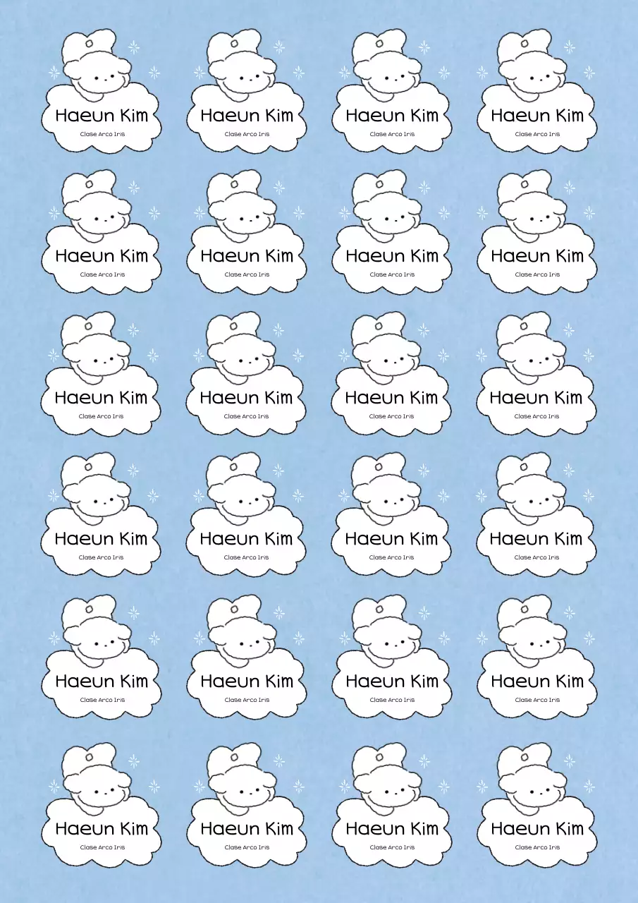 Frase de pegatina de bebé azul cielo