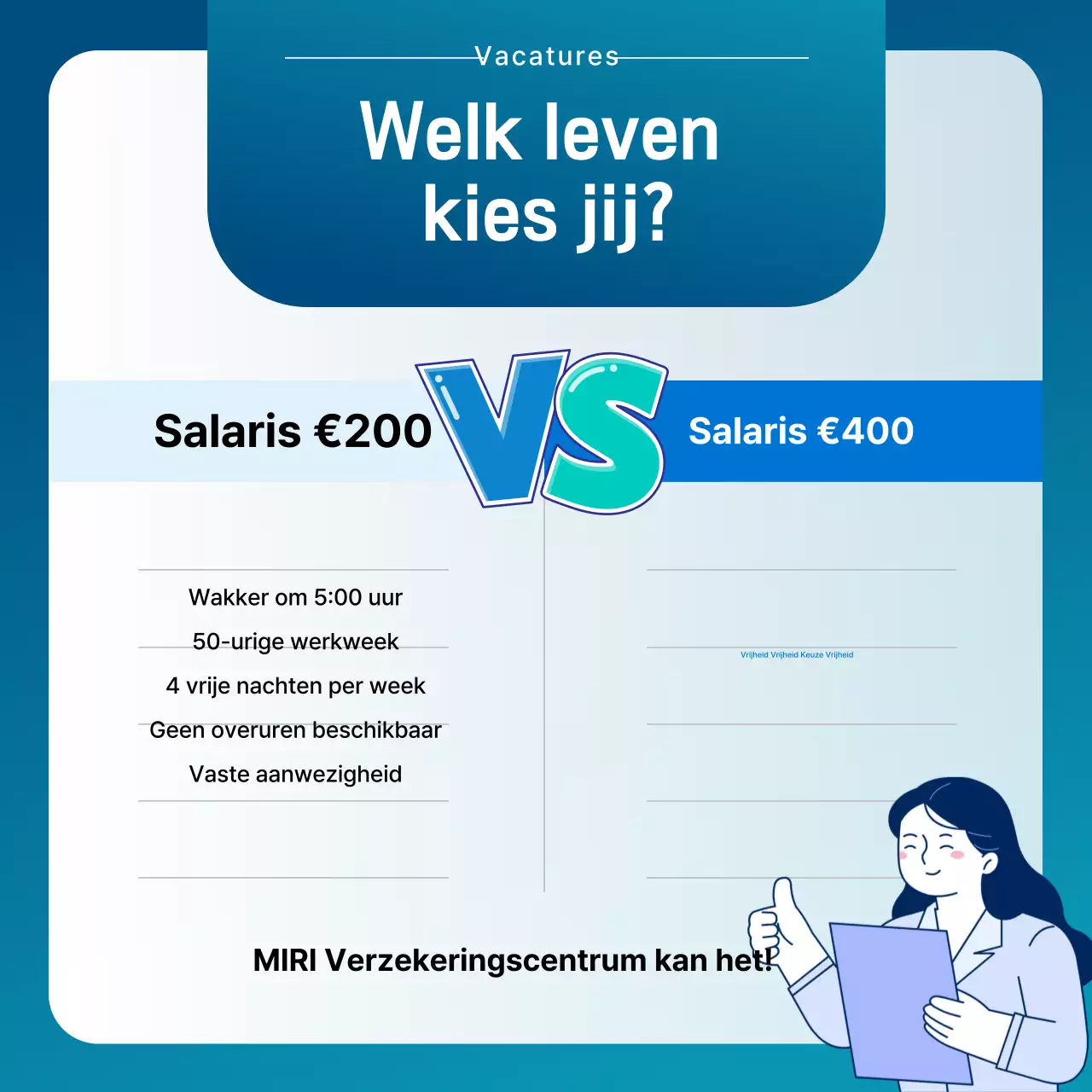 Aankondiging van de werving van Blue Modern Selection