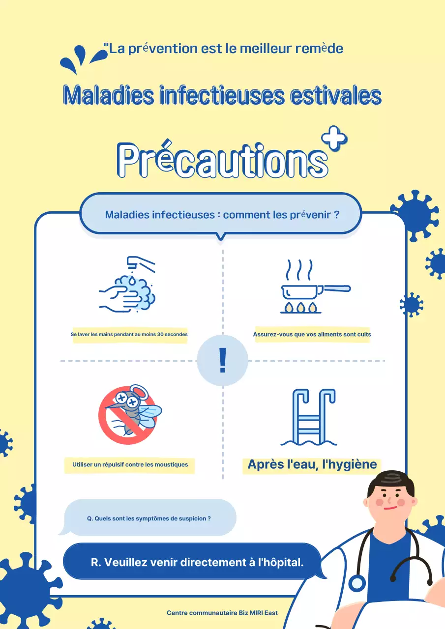 Conseils simples de prévention pour la santé en jaune