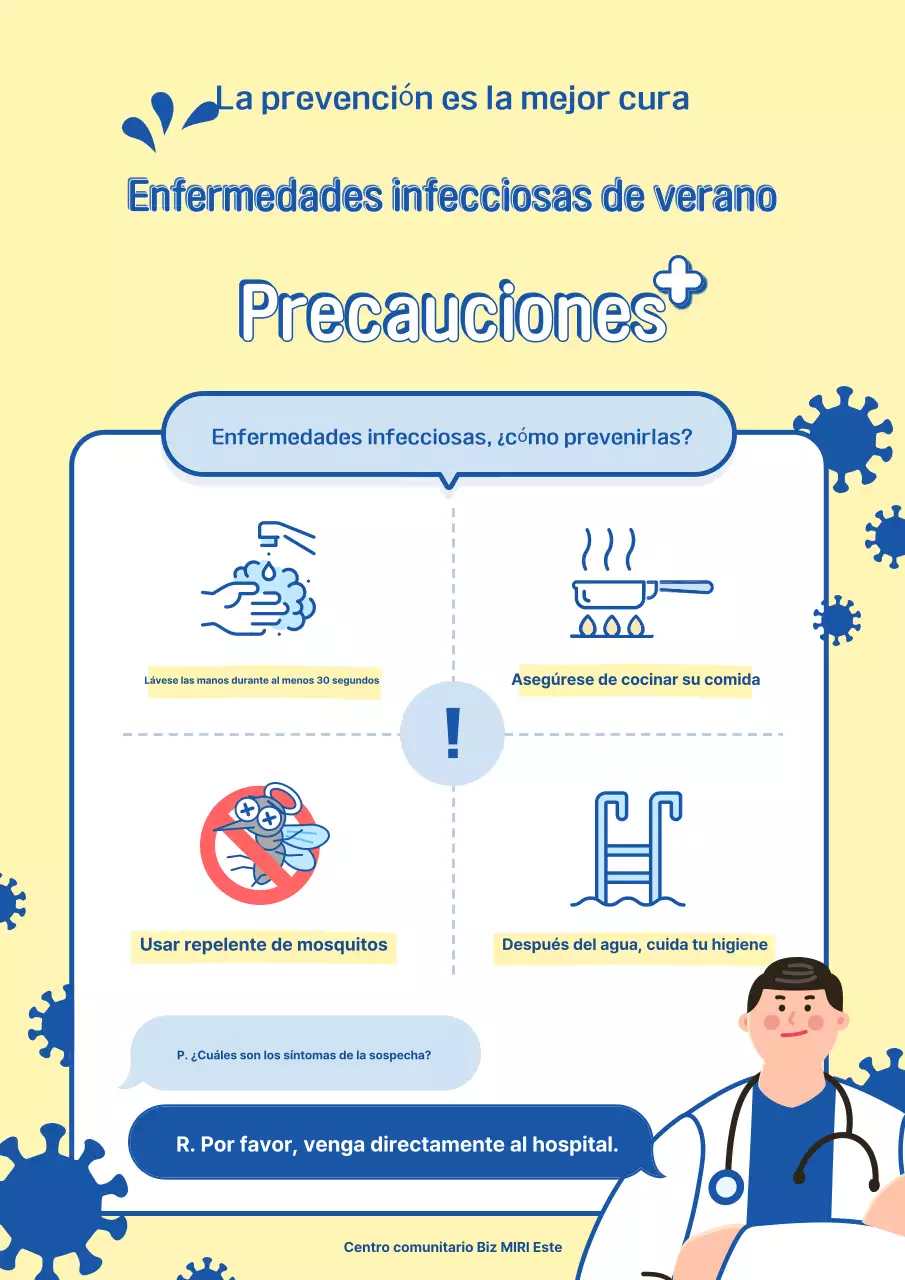 Consejos amarillos sencillos para la prevención de la salud