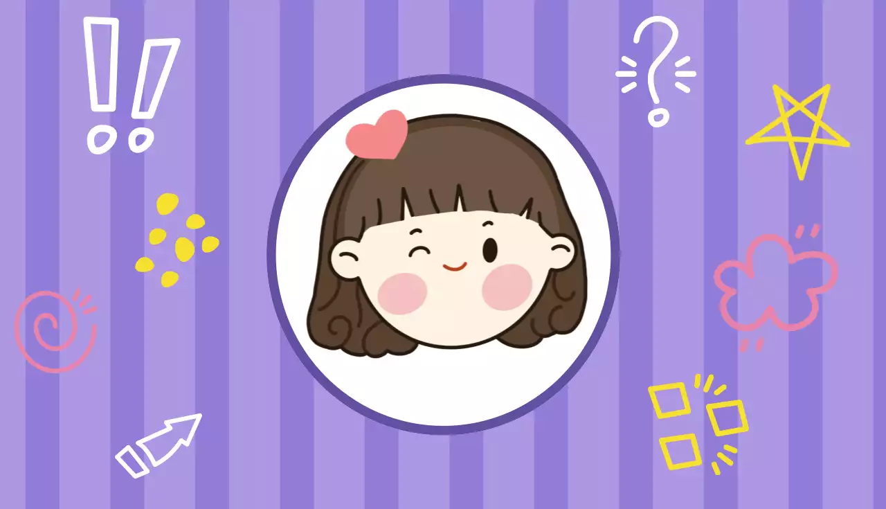 연보라 아기자기한 캐릭터 스티커