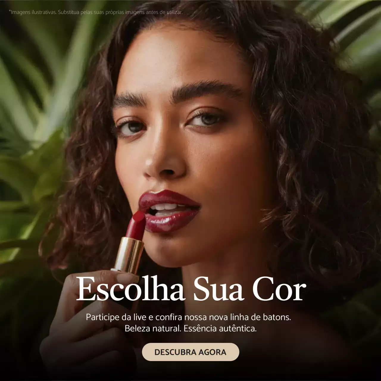 Postagem de promoção de beleza elegante de vinho no Instagram