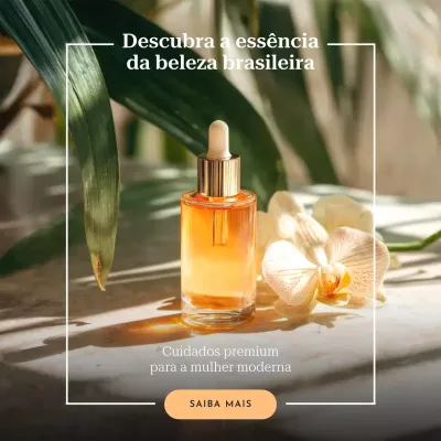 Publicação de anúncio de cuidados com a pele elegante em laranja no Instagram