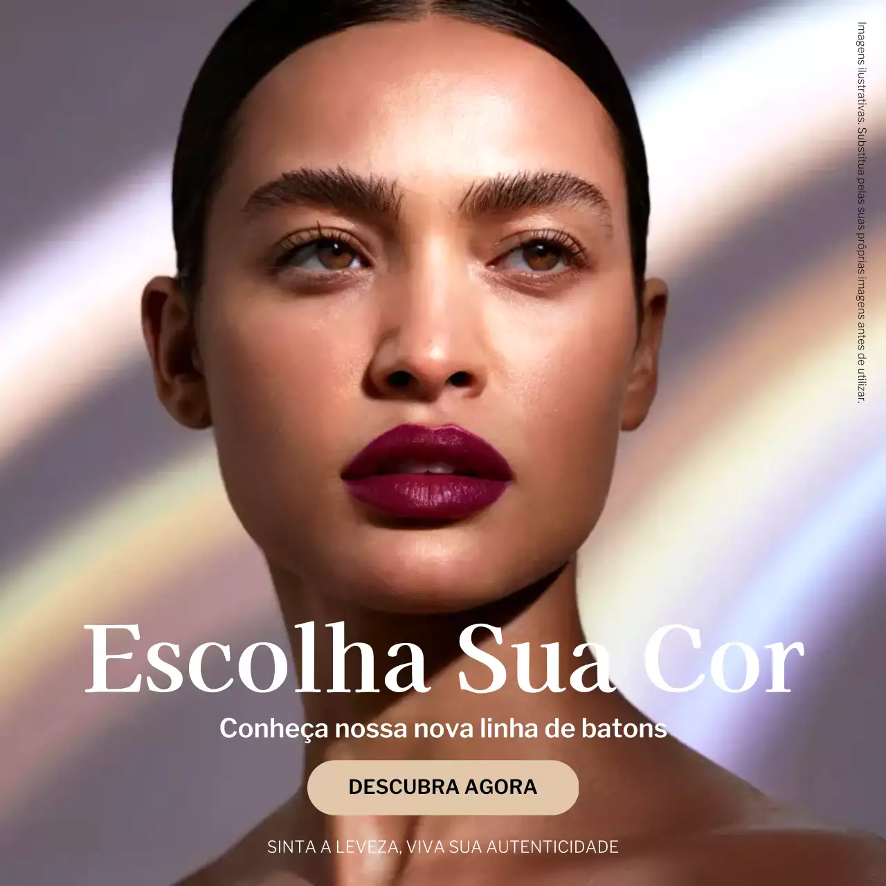 Postagem de promoção de beleza elegante de vinho no Instagram