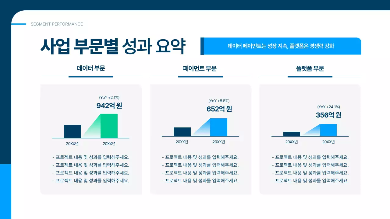 파랑 모던 비즈니스 보고서