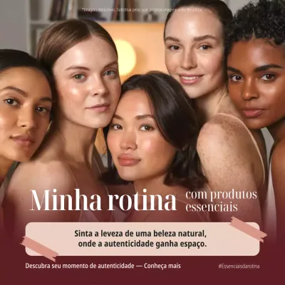 Postagem promocional de cuidados com a pele Brown Elegant no Instagram