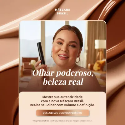 Postagem de promoção de beleza moderna bege no Instagram