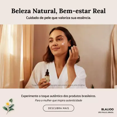 Publicação de anúncio de cuidados com a pele elegante bege no Instagram