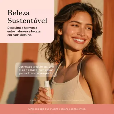 Postagem de promoção de beleza elegante bege no Instagram