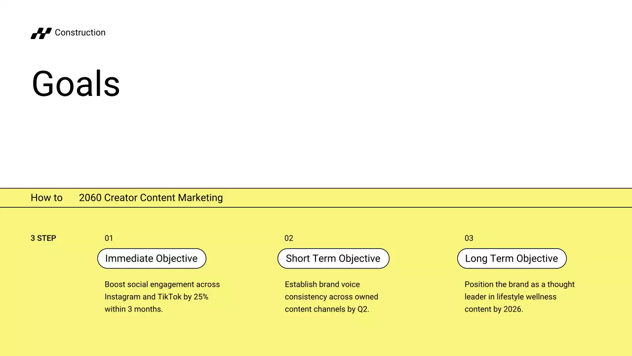 옐로우 모던 마케팅 가이드 프레젠테이션