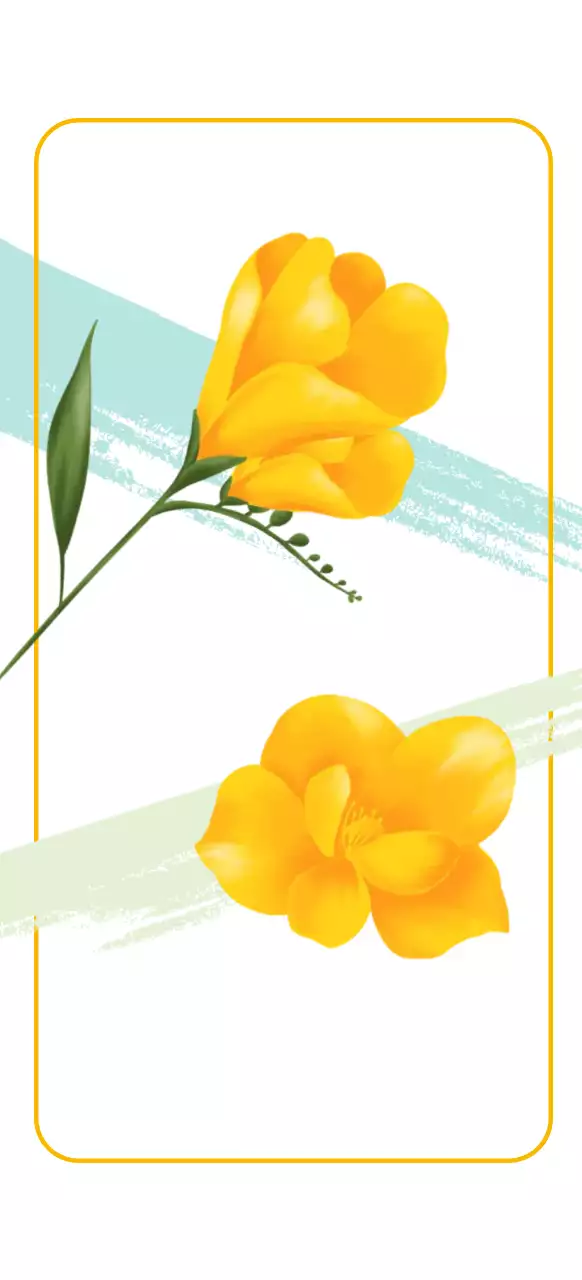 노랑 심플 꽃 엽서